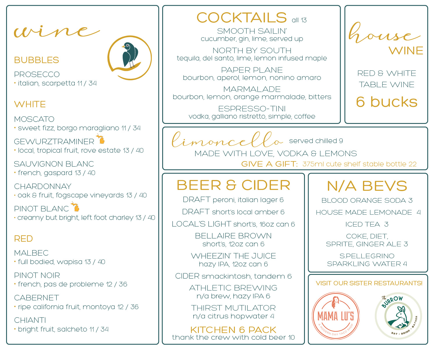 The Flying Noodle Menu